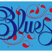 Blues. Lettering, H, and Lettering project by Carla Spinelli - 12.09.2023