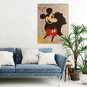Obraz "Polityka" Micky Mouse 50x65 . Painting, Acr, and lic Painting project by Iga Jabłońska - 12.09.2023