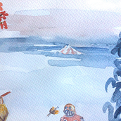 My project for course: Watercolor Illustration with Japanese Influence. Un projet de Illustration traditionnelle, Dessin , et Aquarelle de teresa07 - 10.12.2023