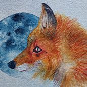 Mon projet du cours : Portraits expressifs d'animaux à l'aquarelle . Lukisan Cat Air proyek oleh christwahl - 12.10.2023