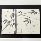 Bambù nella neve . Un progetto di Artigianato, Pittura e Illustrazione con inchiostro di Arianna Heinen - 09.12.2023