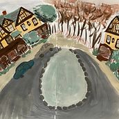 My project for course: Pictorial Sketchbook with Gouache. Un progetto di Illustrazione tradizionale, Bozzetti, Disegno, Illustrazione architettonica, Sketchbook e Pittura gouache di Jen Looper - 07.12.2023