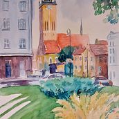 My project for course: Urban Landscapes in Watercolor . Arte plastice, Pictură în acuarelă & Ilustrație arhitecturală de Valentyna Ariepieva - 12.11.2023