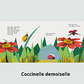 Coccinelle. Traditional illustration, Editorial Design, Collage, Stor, board, Children's Illustration, Narrative, and Picturebook project by Ambre Martel - 12.11.2023