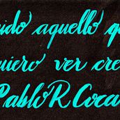 Mi proyecto del curso: Caligrafía itálica con brush pen. Caligrafia projeto de Sandra Moya - 11.12.2023