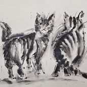 My project for course: Animal Illustration with Charcoal and Ink Ein Projekt aus dem Bereich Bildende Künste, Zeichnung, Illustration mit Tinte, Naturalistische Illustration, Malerei, Skizzenentwurf, Kreativität, Prägung und Sketchbook von Esther Middel - 19.05.2024