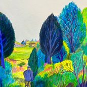 Mi proyecto del curso: Sketchbook de paisajes: la espontaneidad del color. Un proyecto de Bocetado, Creatividad, Dibujo a lápiz, Dibujo y Sketchbook de noracumplido - 12.12.2023