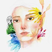 The watcher. Traditional illustration, Fine Arts, Painting, Drawing, Watercolor Painting, Portrait Drawing, and Artistic Drawing project by myszeida - 12.12.2023