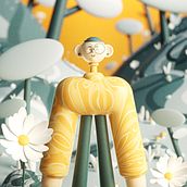 My project for course: Cinema 4D: Bring Playful 3D Illustrations to Life. Traditional illustration, 3D, Digital Illustration, and 3D Modeling project by Kobi Vogman - 12.08.2023