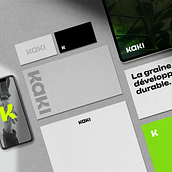 Kaki Agency - A sustainable-oriented communication agency. Art Direction, Br, ing, Identit, and Graphic Design project by Tsiory Maminiaina Andy Razafindrabe - 03.14.2024