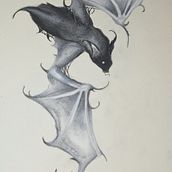 Dibujo a color murciélago . % Yumiko tarafından hazırlanan Gerçekçi Çizim, Ve Sanatsal Çizim projesi - 12.12.2023