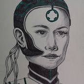 My project for course: Realistic Portraits with Pen. Een project van Traditionele illustratie,  Tekening,  Portrettekening, Realistische tekening y  Artistieke tekening van Catherine Elliott - 12.12.2023