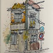 My project for course: Expressive Architectural Sketching with Colored Markers. Sketching, Drawing, Architectural Illustration, Sketchbook & Ink Illustration project by lynna8505 - 12.13.2023