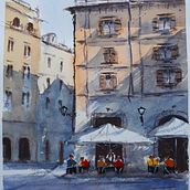 Mi proyecto del curso: Técnicas modernas para paisajes urbanos en acuarela. Un progetto di Pittura e Pittura ad acquerello di mfacal - 14.12.2023