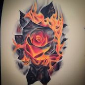 My project for course: Color Techniques for Tattoos. Un progetto di Illustrazione tradizionale, Disegno, Illustrazione digitale, Design di tatuaggi e Disegno digitale di Carla Gasca - 03.12.2023