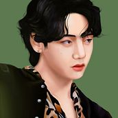 Ilustración Kim Taehyung . Un projet de Illustration numérique de Estefania Magallanes - 16.12.2023