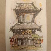 Il mio progetto del corso: Disegno architettonico espressivo con pennarelli colorati. Sketching, Drawing, Architectural Illustration, Sketchbook & Ink Illustration project by sartiniugo89 - 12.16.2023