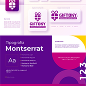 Branding Giftoky App. Un progetto di Br, ing, Br, identit, UX / UI, Design, Progettazione di applicazioni, Graphic design, Creatività, Design per smartphone e Design di loghi di Wilfred Diaz - 01.08.2022