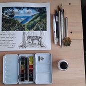 My project for course: Watercolor Travel Journal. Traditional illustration, Watercolor Painting, Architectural Illustration, and Sketchbook project by Regina Raycheva - 12.16.2023