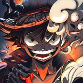 Luffy gear 5. Projekt z dziedziny Ilustracja c i frowa użytkownika Jorge Andrés Medrano Escobar - 05.08.2023