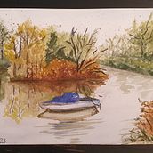 Mein Abschlussprojekt für den Kurs: Wasserlandschaften in Aquarell malen. Painting, Watercolor Painting, and Naturalistic Illustration project by Franziska Schmid-Zehtner - 12.17.2023