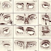 Estudio de ojos estilo manga (Jujutsu Kaisen ver.) Ein Projekt aus dem Bereich Digitale Illustration und Manga von Laura García Prieto - 10.12.2023