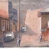 My project for course: Watercolor Fundamentals: Light and Color. Painting, Watercolor Painting, and Architectural Illustration project by barrylsky - 12.18.2023