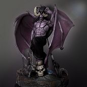 Illidan Stormrage and Gul'dan's skull. Un proyecto de Escultura, Pintura y Diseño de personajes 3D de Ahldain Barbosa - 18.12.2023