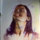 Mi proyecto del curso: Retrato experimental: fusiona óleo, acrílico y pintura en spray. Fine Arts, Painting, Acr, lic Painting, and Oil Painting project by Iban Sarabia Casellas - 12.19.2023