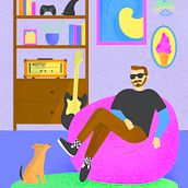 Meu projeto do curso: Ilustração digital colorida no Procreate. Traditional illustration, Drawing, Digital Illustration, and Digital Drawing project by Ani D. - 12.20.2023
