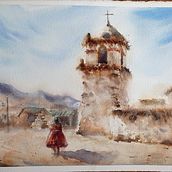 Mi proyecto del curso: Fundamentos de la luz y el color para acuarela. Un proyecto de Pintura, Pintura a la acuarela e Ilustración arquitectónica de b_espinoza_castro - 20.12.2023