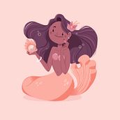 DTIYS Mermaid. Traditional illustration, Character Design, Digital Illustration, and Children's Illustration project by Leisha Scallan - 12.20.2023