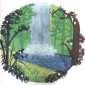 Gouache Waterfall. Traditional illustration, Painting, and Gouache Painting project by stbrie - 11.02.2023