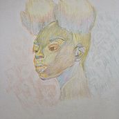 Meu projeto do curso: Desenho de retratos vibrantes com lápis de cor. Drawing, Portrait Drawing, Sketchbook, and Colored Pencil Drawing project by enzo_velhinho2017 - 12.20.2023