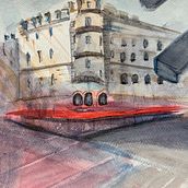My project for course: Architectural Sketching with Watercolor and Ink. Sketching, Drawing, Watercolor Painting, Architectural Illustration, Sketchbook & Ink Illustration project by rferron90 - 12.20.2023