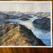 My project for course: Natural Landscapes in Watercolor. Un progetto di Belle arti, Pittura e Pittura ad acquerello di dorotagrobler - 23.12.2023