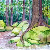 Mein Abschlussprojekt für den Kurs: Realistische Landschaften in Aquarell malen. Fine Arts, Painting, Sketching, Watercolor Painting, and Naturalistic Illustration project by heidrunknoch - 12.24.2023