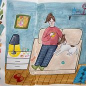 My project for course: Exploratory Sketchbook: Find Your Drawing Style. Traditional illustration, Sketching, Creativit, Drawing, Watercolor Painting, Sketchbook, and Gouache Painting project by Yaroslava Yakubovska - 12.23.2023
