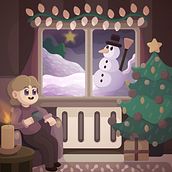 A Lonely Christmas Day. Vector Illustration, and Digital Illustration project by mond_in_tag - 12.24.2023