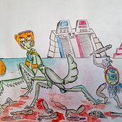 Aztecas Alternos. Un progetto di Illustrazione tradizionale di Alberto Vega - 30.12.2023