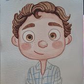 Meu projeto do curso: Desenho fanart com aquarela e lápis de cor. Traditional illustration, Painting, Watercolor Painting, Portrait Drawing, Children's Illustration, and Colored Pencil Drawing project by Gabrielle Dias - 12.25.2023