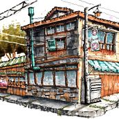 My project for course: Expressive Architectural Sketching with Colored Markers. Sketching, Drawing, Architectural Illustration, Sketchbook & Ink Illustration project by whatshalpining - 12.26.2023