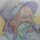 Mi proyecto del curso: Dibujo de retratos llamativos con lápices de colores. Un progetto di Disegno, Disegno di ritratti, Sketchbook e Disegno con matite colorate di Marco Antonio Abanto Ventura - 27.12.2023