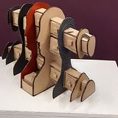 Hidden Self - cardboard sculpture. Sculpture project by Keli Miles - 12.11.2023