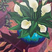 Cala lilies on a sunny day. Un progetto di Pittura acrilica di Narnia D - 27.12.2023