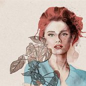 My project for course: Illustrated Portraits with Procreate. Un proyecto de Ilustración tradicional, Ilustración vectorial, Ilustración digital y Dibujo de Retrato de ilaria.lucini - 27.12.2023