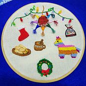 Mi proyecto del curso: Bordado con textura: combina puntadas y mostacillas. Een project van Ontwerp van accessoires, Craft, Borduurwerk, Textiel y Kleurentheorie van Areli Romero - 28.12.2023