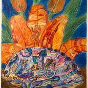 Abalone seashell and Tiger Lily. Un progetto di Illustrazione tradizionale e Belle arti di Sabrina Albert - 18.12.2023