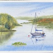 Mi proyecto del curso: Pintura en acuarela de paisajes marinos. Painting, Watercolor Painting, and Naturalistic Illustration project by Graciela Carpintero - 12.28.2023