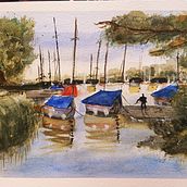 Mi proyecto del curso: Pintura en acuarela de paisajes marinos Ein Projekt aus dem Bereich Malerei, Aquarellmalerei und Naturalistische Illustration von angelesmoranmiguelez - 29.12.2023